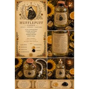 Hufflepuff Inspired Oil Candle